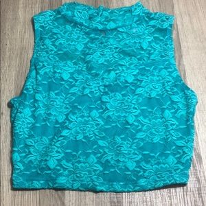 Mint green crop top